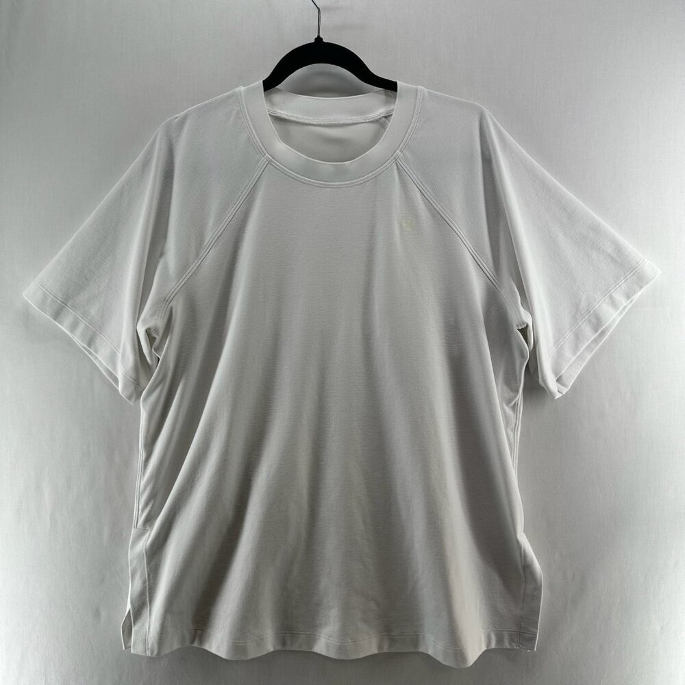 Lululemon Back-Vent T-Shirt Womens 12 Short Sleeve Ventilated Athletic Top White